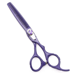 Teeth <b>Hair</b> <b>Thinning</b> <b>Scissors</b> Fancy Color Coated Stainless Steel Barber Salon Accessories <b>Scissors</b> - Product Image 6