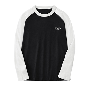Raglan Long Sleeve Custom Blank T Shirts Men Custom <b>logo</b> Men Custom Raglan t Shirts Long Sleeve Solid Color Dyed Men's T shirts - Product Image 1