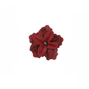 Adorno de calzado Gema China, flor roja, otros materiales - Product Image 4