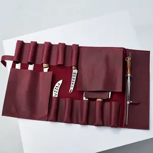 Borse in pelle borsa per attrezzi personalizzata con gamma colorata personalizzata fatta a mano