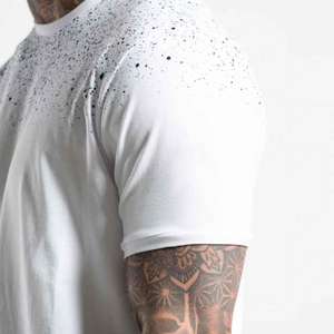 2025เสื้อยืดผู้ชายทำจากผ้าฝ้าย/ใยไผ่ปรับแต่งได้ลายปัก/พิมพ์โลโก้ทรงโอเวอร์ไซส์ฟิตเนส - Product Image 6