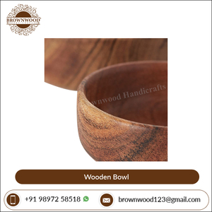 Juego de cuencos de madera de acacia hechos a mano de lujo, 3 colores Natural acabados en madera, suministros para restaurantes y hoteles, fabricante indio - Product Image 2