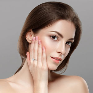 Anillo de Bodas de compromiso de lujo para mujer 10K 925 corte de plata VVS Moissanite 18K oro perla estilo clásico IGI certificado Diamante fino - Product Image 3