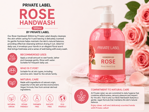 Private Label <b>Rose</b> Hand Wash 500ml OEM | Vegan Floral Hand <b>Soap</b> | Spain EU - Product Image 3