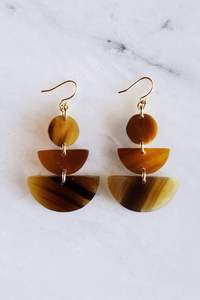Pendientes de Lujo de Cuerno de Búfalo para Mujer, Diseño Novedoso de Alta Calidad, Joyería de Latón de Moda, Forma de Gancho, Artesanía Natural - Product Image 3