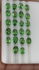 Pierres de tsavorite naturelles vert menthe personnalisées en vrac, taille ovale mixte, pierres brutes propres pour la fabrication de colliers et bijoux, vente en gros, qualité AAA - Product Image 5