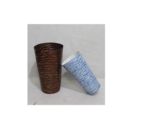 Juego de 3 Jarrones de Flores de Diseño Clásico Metálico Gris y Jarrones de Cristal de Alta Calidad de la Marca TQC para Decoración del Hogar - Product Image 3