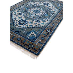 Alfombra de Lana Anudada a Mano de Gran Tamaño, Modelo Savana Ivory, Rectangular con Diseño de Medallón, para Sala de Estar, Pasillo y Hogar - Product Image 2