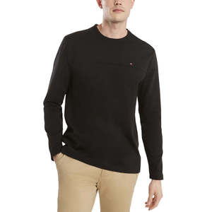 T-shirt a maniche lunghe Delancey da uomo Tommy Hilfiger, nera, XX-Large, 100% cotone, stampa serigrafica - Product Image 1