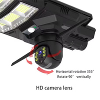 Monitoreo de alta definición Luz de energía solar al aire libre 450W 4G WIFI Led Farola + Cámara + Lente