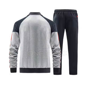 Meilleures ventes à bas prix Survêtement à fermeture éclair personnalisé à prix de gros Survêtement à fermeture éclair doux au toucher Survêtement à fermeture éclair à vendre - Product Image 3