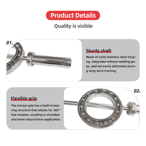 قضبان رفع الأثقال الفولاذية المطلية كهربائيًا بزاوية 360 درجة الأكثر مبيعًا - Product Image 4