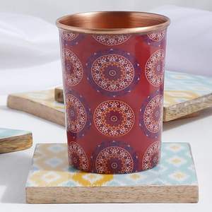 Vidrio de cobre impreso moderno con patrón decorativo en relieve hecho a mano para productos de cocina sostenibles a un precio asequible - Product Image 1