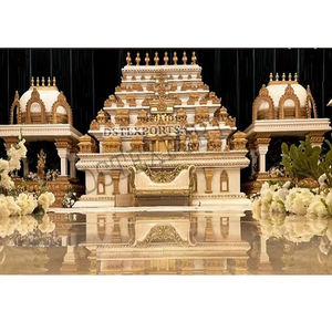 Mandapam del Templo Gokarnanatheshwara para Bodas Indias, Gran Mandapam Tradicional para Bodas, Decoración Dorada de Mandapam para Bodas en el Reino Unido - Product Image 1