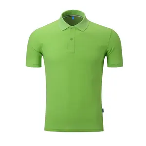 Vêtements décontractés pour hommes pour polo en polyester et coton 180 g/m² solide style tricoté avec logo personnalisé imprimé prix d'usine court longueur - Product Image 3