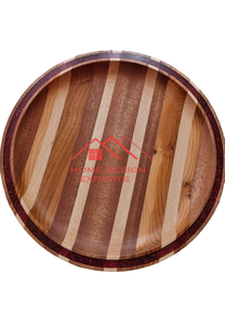 Plaque de recharge en bois décorative pour la maison Hôtel Restaurants Plaque de recharge en bois fini rouge poli Hot Selling Kitchen - Product Image 5