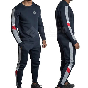 Conjunto de sudadera con capucha y cremallera para hombre con logotipo personalizado Ideal para gimnasio y estilo callejero - Product Image 1