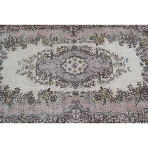 Tapis turc vintage 3,9x6,7 pi (118x204 cm), tapis persan brun - Product Image 5