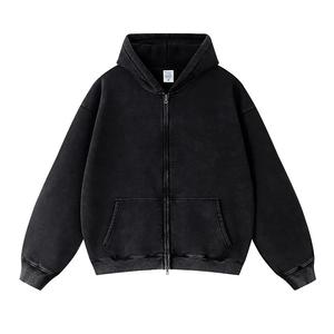 Sweat à capuche unisexe en molleton de coton épais zippé Sun Fade avec design et couleur personnalisés Vente en gros pas cher - Product Image 1