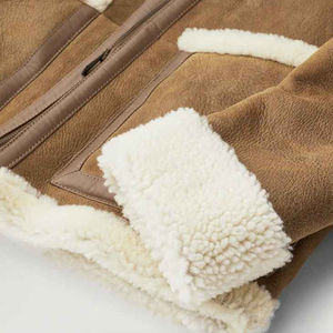 Meilleure veste en fourrure de peau de mouton véritable pour femme première couche avec col respirant en fourrure - Product Image 4