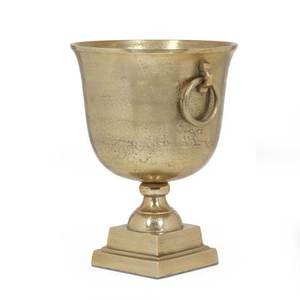 Seau à glace ovale en acier inoxydable martelé avec poignées en cuir marron, utilisé pour le stockage de glace et comme refroidisseur à vin, bol à champagne - Product Image 6