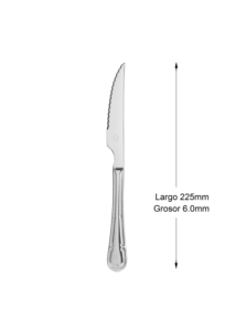Mr. Spoon Serie Flores, Coltello da Carne Lungo 225mm, Acciaio Inox 13/0, Adatto per Lavastoviglie, Ideale per Hotel e Ristoranti - Product Image 2