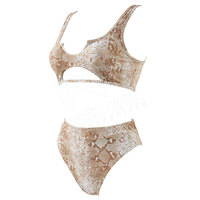 Sexy dames bikini set van twee delen, doorschijnend, met bh, doorschijnend ondergoed, spandex/polyester materiaal, waterafstotend & sneldrogend