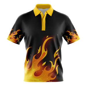 Tissu cool polyester spandex de haute qualité pour hommes pour polos Logo personnalisé Nouveau motif sublimé à manches courtes en bambou - Product Image 6