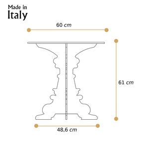 Mesa auxiliar de acrílico transparente moderna italiana Novecento L60xH61 cm para muebles de baño y sala de estar en apartamento y Villa - Product Image 6