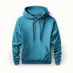 Surdimensionné en coton 100% lourd du fabricant pour les sweats à capuche à imprimé bouffant Logo personnalisé Vêtements d'hiver teints en plaine - Product Image 3