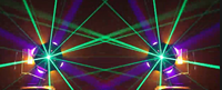 HD8 Mini Alien 100W RGBW+Blanc chaud+Laser vert, Idéal pour les bars, les scènes, les clubs, 14 canaux DMX