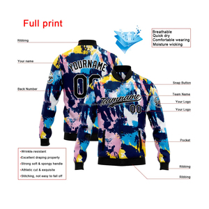 Exclusiva chaqueta Varsity personalizada de lana y cuero, diseño de gama alta con decoración de bordado de cuello alto, parte delantera de la Logo-MCACVJ-221 - Product Image 2