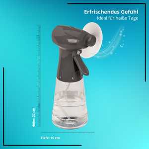 Ventilador de Mano Portátil con Rociador de Agua, Tres Velocidades, Enfriamiento por Aire, Humidificador, Funciona con Batería, para Uso Doméstico y en el Automóvil - Product Image 3