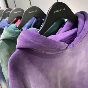 เสื้อฮู้ดดี้ผ้าเจอร์ซีย์บุซับในกันลม ทรงปกติ สำหรับผู้ชายและผู้หญิง ลวดลายพิมพ์แบบพัฟ โลโก้สั่งทำพิเศษ ล้างสีแบบ Acid Wash ซิปหน้า ผ้าเฟรนช์เทอร์รี่ 100% สำหรับฤดูหนาว - Product Image 6
