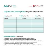 Cric de vitre arrière gauche en plastique pour Skoda Octavia (fabricant livré depuis la Turquie) Code produit: FD112822