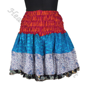 Gypsy indien Patchwork Mini Rara Hippy Boho Festival jupe Boho élégant MS043 Patch coton Mini Sexy jupe pour vêtements d'été - Product Image 4