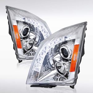 2011-2014 <b>SMD</b> <b>LED</b> Chrome Projector Assembly Left + Right Pair Headlamps Compatible - Product Image 4
