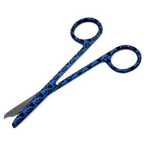 Tijeras de puntada de sutura de acero inoxidable con diseño de patas azules, punta en forma de gancho, estándar Manual, para aplicaciones médicas veterinarias - Product Image 4
