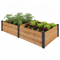 Lit de fleur en bois contemporain boîte de jardinière de jardin surélevée lit de jardinière de fleurs pour légumes décoration de maison et de jardin produits de gros