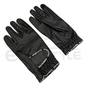 Gants d'équitation d'hiver réglables en polaire noire douce, unisexe, tendance, marque privée - Product Image 3