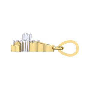 จี้ทองคำแท้ 14K/18K ประดับเพชรแท้ 4 เม็ด น้ำหนักรวม 0.07 กะรัต ดีไซน์หรูหรา - Product Image 1