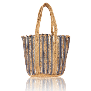 Grand sac fourre-tout en jute à motif lettres, style bohème, sac de plage et de shopping, poignée en corde, écologique, réutilisable, ouverture supérieure, sac de voyage - Product Image 3