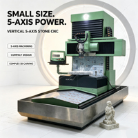 Routeur CNC compact 5 axes pour la sculpture, la gravure et le travail en relief 3D sur marbre, granit et pierre