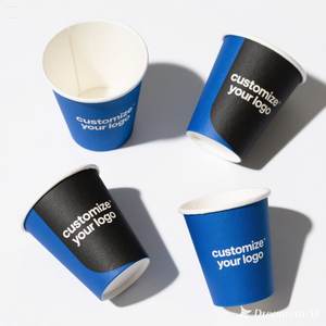 Respetuoso con el medio ambiente Logotipo personalizado Vaso de papel 16 oz 100 Paquetes Desechables y elegantes - Product Image 2