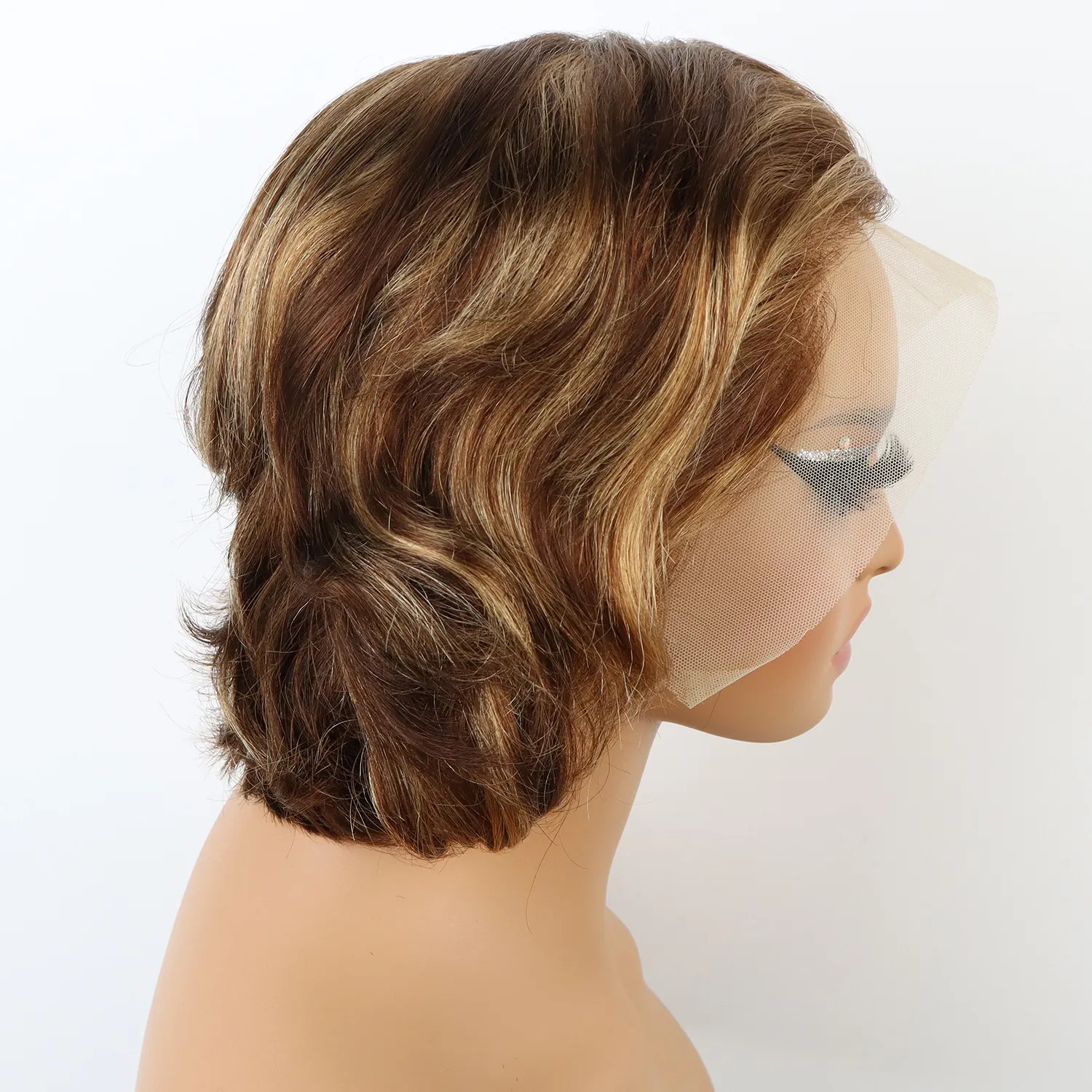 Parrucche per capelli umani con taglio pixie 13x4,