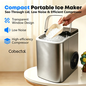 Portable Countertop <b>ice</b> <b>maker</b> Stainless Steel Electric Fully Automatic for Home Bar Use - Product Image 3