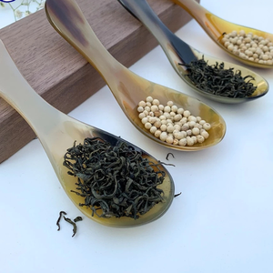 Ustensiles de cuisine Petite cuillère en corne de buffle pour servir les aliments et la décoration de Lotus bleu - Product Image 4