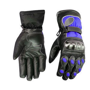 Gants de Moto en Cuir Respirant Noir Imperméable Logo Personnalisé Gants de Vélo - Product Image 2