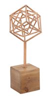 Table d'appoint moderne de forme personnalisée, ensemble d'objets décoratifs pour la maison, 2 sculptures fantaisie pour salon, en aluminium et corde, écologique, vente en gros