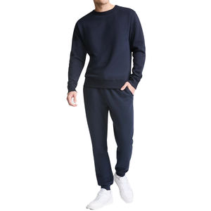 Sweat-shirt d'hiver à col rond en molleton brossé de poids moyen de qualité supérieure pour hommes, pull en coton mélangé personnalisé, poignets côtelés, coupe classique, personnalisé - Product Image 5